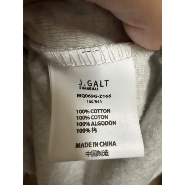 John Galt J Galt Heather Gray Boat Neck Long Sleeve Cotton Top MQ069G Z166 - Image 5