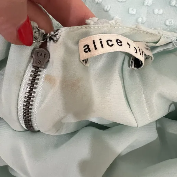 Alice & Olivia‎ 2 Dress Silk Katie Tie Mini Swiss Dot Flo Fulton Bold Beautiful - Image 9