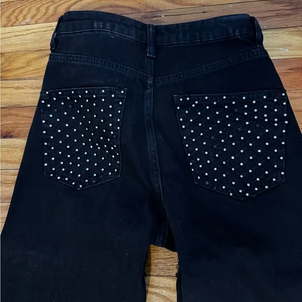 Stylish Black Studded Pants - Image 3