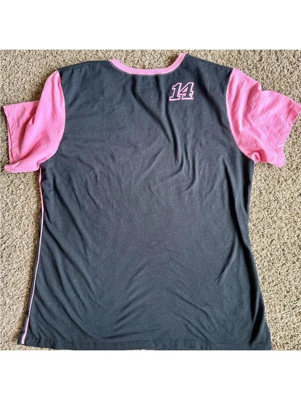 Women's Size XL Chase Authentics Stewart Black and Pink V-Neck Tee - Image 3