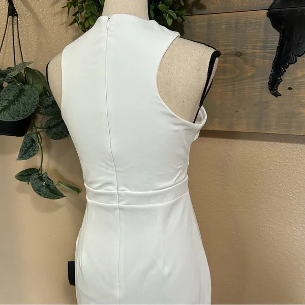 Lulus NWT Headed to Cocktail Hour White Halter Tulip Mini Dress - Image 7