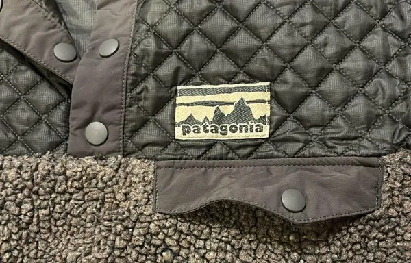 Patagonia Grey Retool Fleece Quilted Retro 1/4 Pullover - Image 2