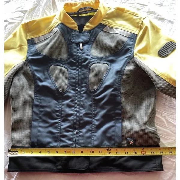 BMW Air Flow 2 Women's Size 8R Motorcycle Jacket Padding Armor Yellow RARE - Image 7