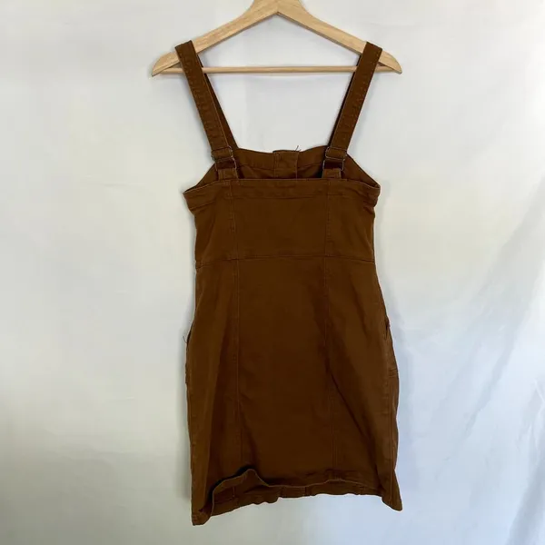 Altar'd State‎ brown denim minidress button down pockets women's size XS cotton - Image 5