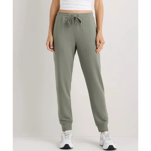 Olive +‎ Oak Sage Green Fleece Joggers Sweatpants Pockets Womens Medium - Image 2