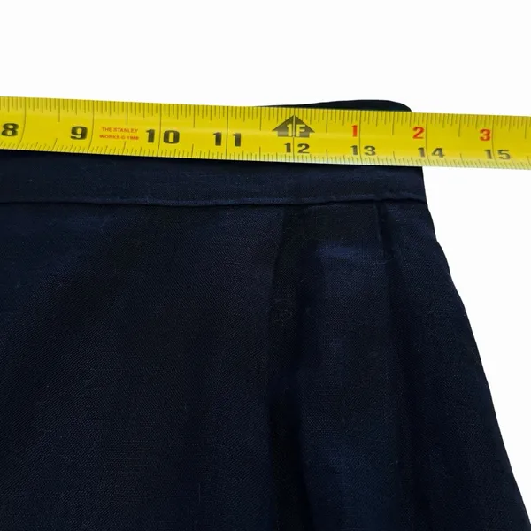 Anthropologie Black Linen Wrap Maxi Skirt Size 2 Minimalist Quiet Luxury Capsule - Image 4