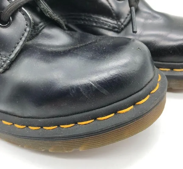 Dr. Martens Womens 1460 Patent Leather Lace Up Boot Black 6 - Image 2
