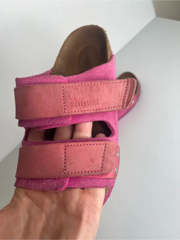 Birkenstock Uji Nubuck Suede Fuschia Tulip Womens Size 36 Slide Sandals Pink - Image 10