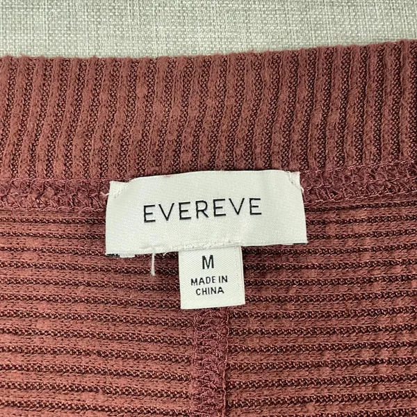 Evereve Sweater Womens M Red V-Neck Pullover Ribbed‎ Stretch Lightweight - Image 7