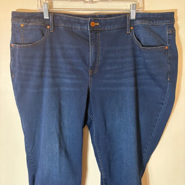 Talbots Slim Ankle‎ Jeans 22W Torrance Wash Dark Blue Stretch Denim - Image 2