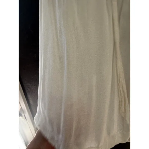 Free People Womens‎ White Rayon Sleeveless Tie Neck High Low Blouse Size S - Image 4