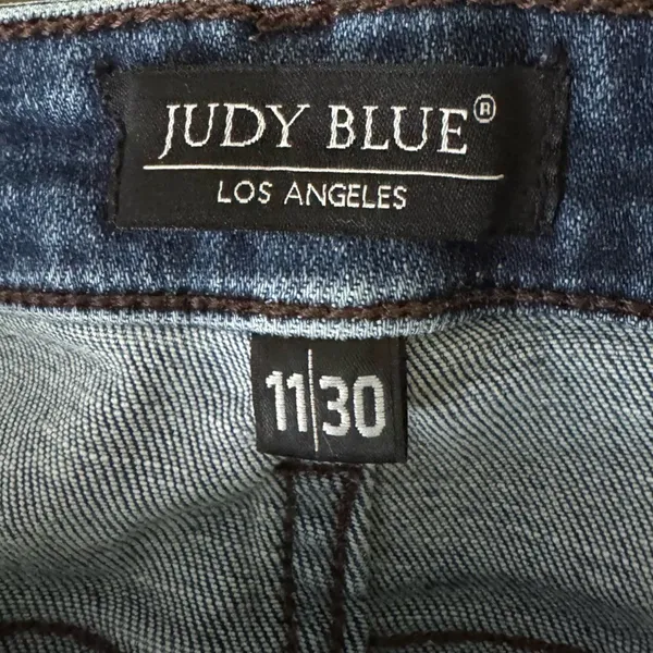 Judy Blue‎ Slim Fit Dark Wash Tapered Leg Jeans 11/30 - Image 4