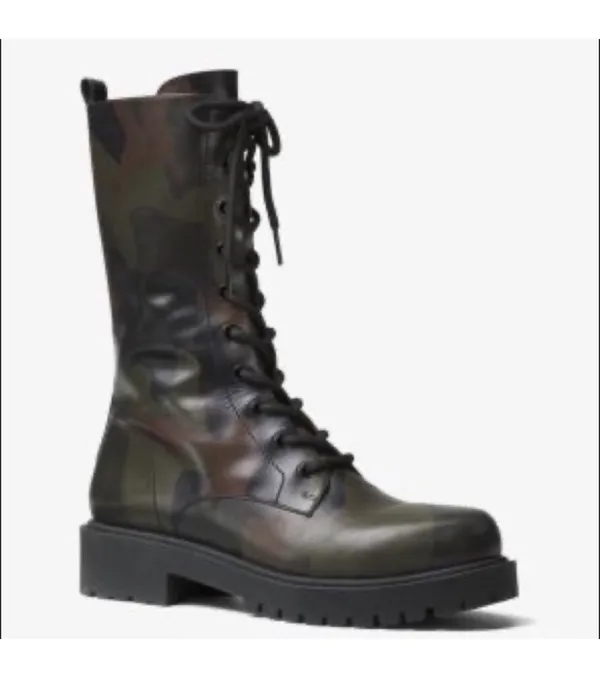 Michael Kors Brenna runway camo leather lace-up boots - Image 2