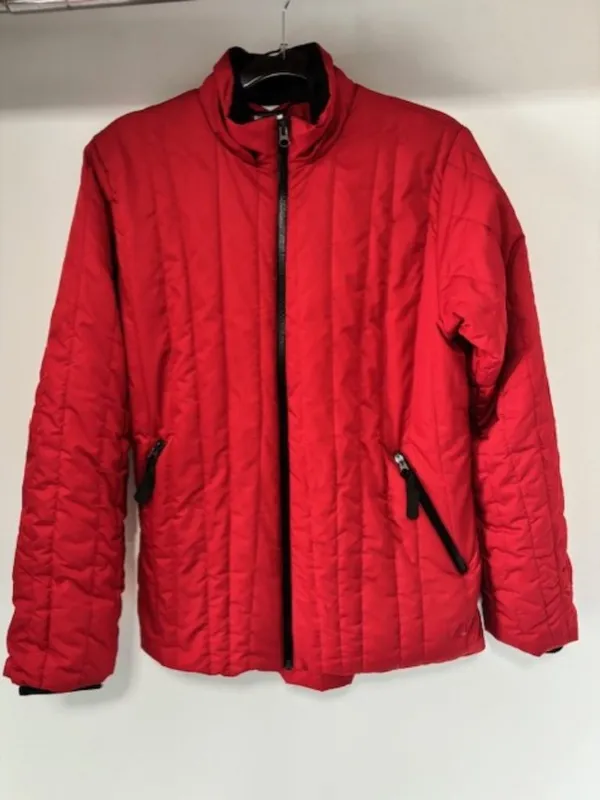 Nike Women’s Size M Red Quilted Full Zip Lightweight Jacket Zip Pockets - Image 2