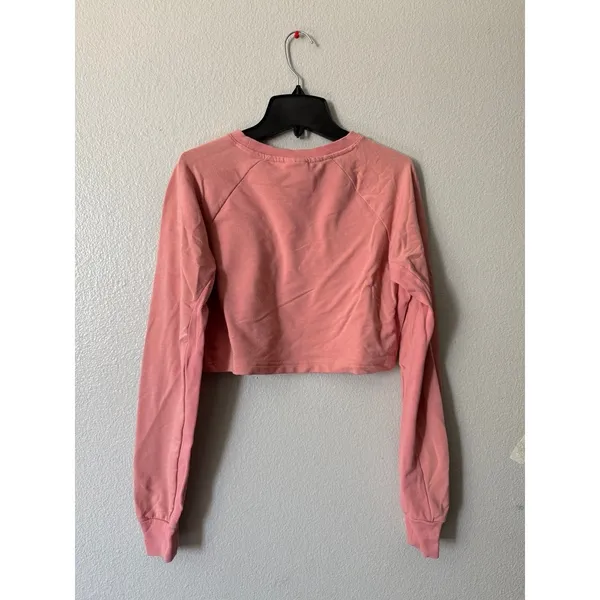 Gymshark Salmon Pink Cropped Sweatshirt Small Athleisure Workout Pullover - Image 7