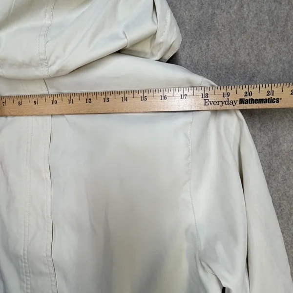 Vintage Current Seen CS Signature Hooded Anorak Jacket Womens M Cream Coastal - Image 16