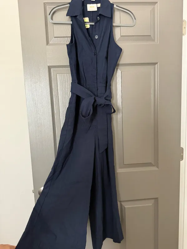 Anthropologie Maeve Jumpsuit Wide-Leg Blue - Image 2