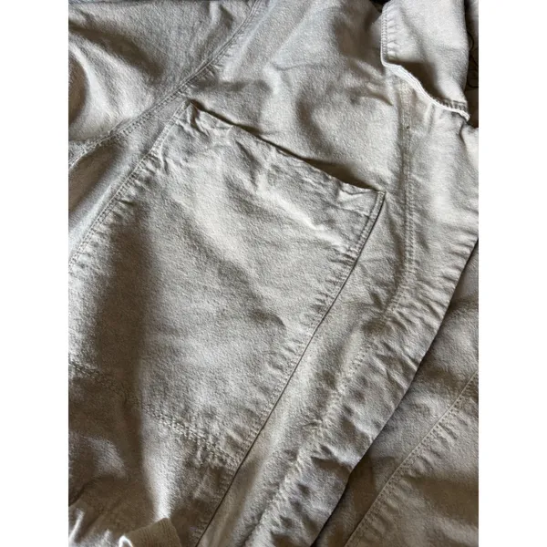 FREE PEOPLE Rhodes Chino Coverall Tan Short-Sleeve‎ Romper Size Large - Image 5