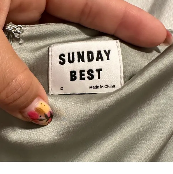 Aritzia Sunday Best Satin Mini Dress - Image 3