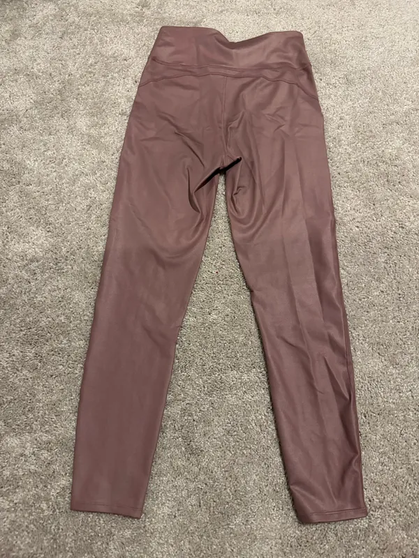 Abercrombie & Fitch Metallic Leggings Mauve - Image 2