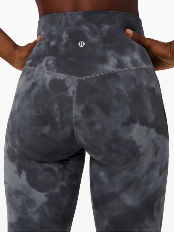 Lululemon Align Pant Diamond Dye Full Length Leggings Size 8 Pitch Graphite Gray - Image 5