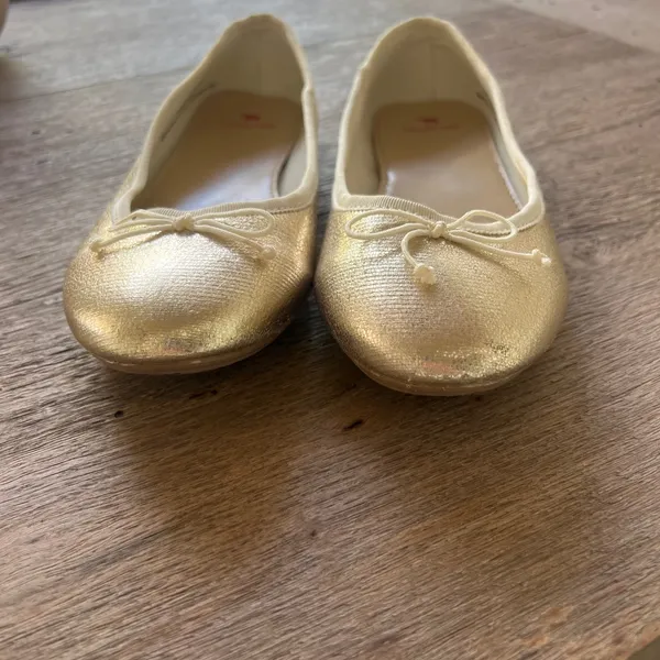 J CREW Crewcuts Women Metallic Gold Ballet Flats - Size K5 / 37 EU / 7 Women' US - Image 6