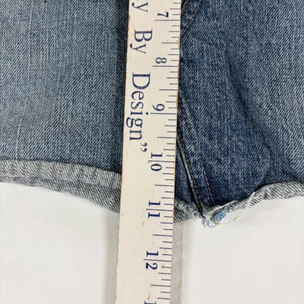 So‎ Brand Juniors 5 Silver Threading Embroidered Accents Mini Denim Skirt Y2K - Image 7
