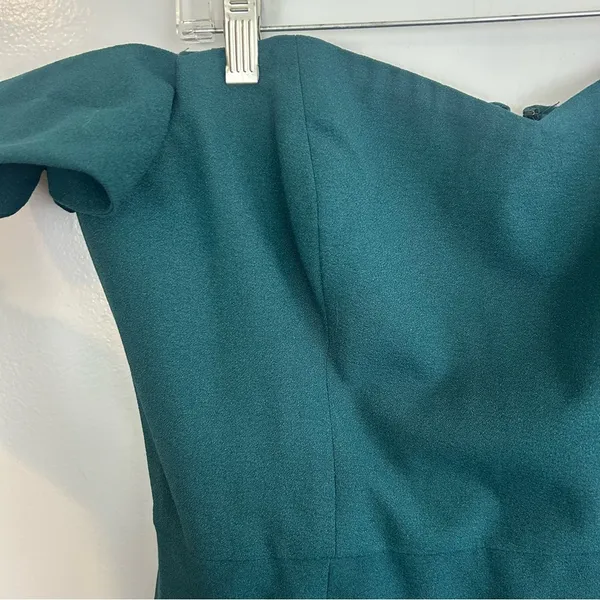 Dress the Population Bailey Pine Green Off the Shoulder Sheath/Bodycon Dress XL - Image 5