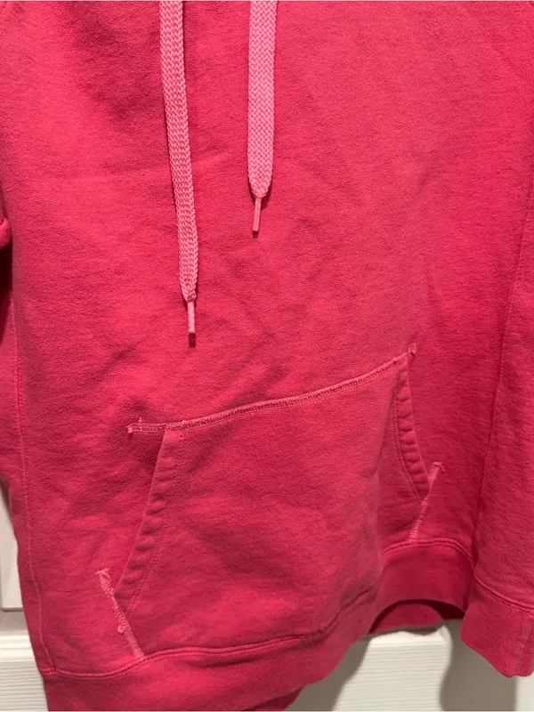 Champion Eco Authentic Pink Pullover Hoodie Women’s Large Embroidered Logo - Image 4