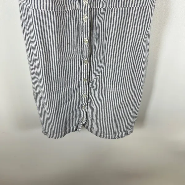 Abercrombie Fitch Striped Button Front‎ Tie Neck Mini Dress Women Size S beach - Image 3