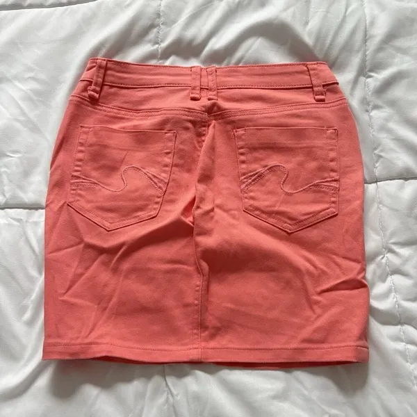 Venus Womens 2 Mini Skirt Coral Pink Stretch Cowgirl Festival Summer‎ Beach Y2K - Image 8