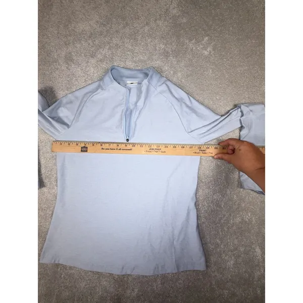 FootJoy performance quarter-zip‎ golf pullover shirt womens small lt blue - Image 5