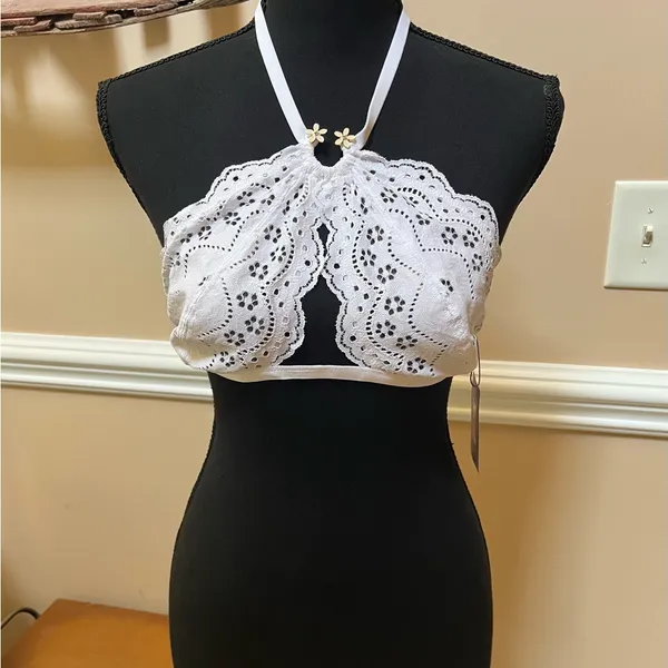 Savage X Fenty White Lace Bra - Image 3