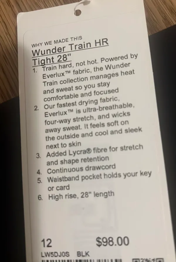Lululemon Wunder Train HR Tight 28” - Image 3