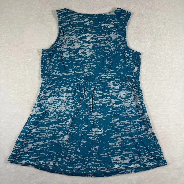 Motherhood Maternity Blue Abstract Print Empire Waist Tank Top Sleeveless Mens M - Image 8