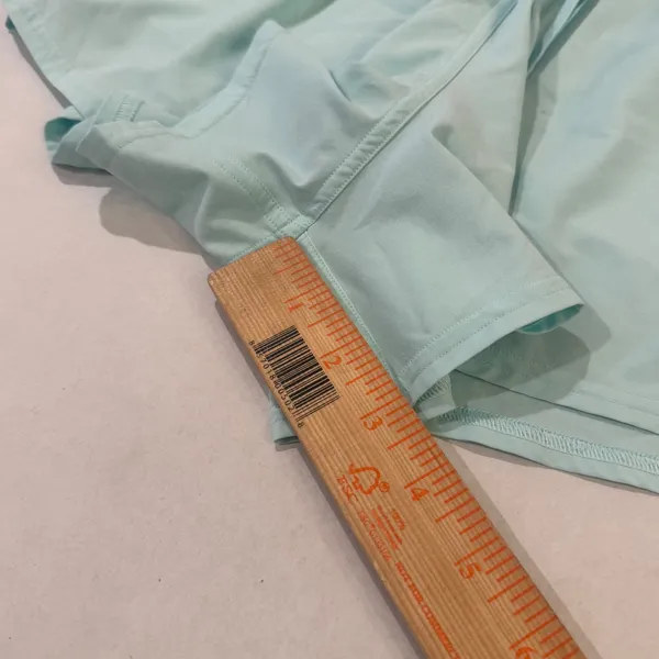Lululemon Track That Mid Rise Shorts Women 4 Aqua Blue 3in Inseam Lined‎ Pockets - Image 8
