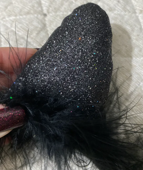 Black cat sparkly headband - Image 2