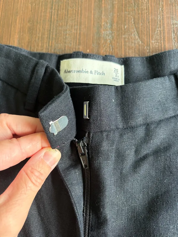 Abercrombie & fitch black linen pants - Image 3