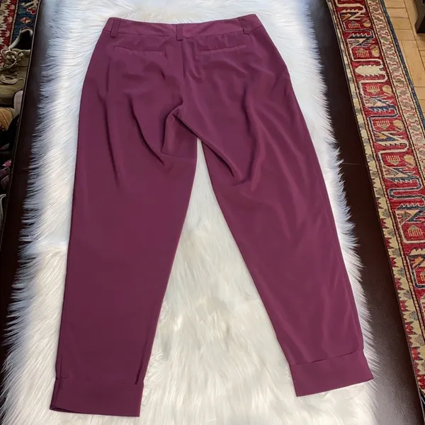 Alice + Olivia Plum Slouchy High Waisted Cropped Arthur Pant - Image 6