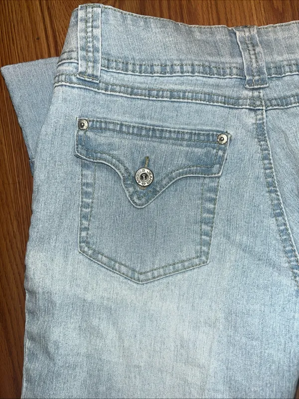 Angels Jeans Pale Blue Relaxed High-Rise Denim size 8 - Image 6