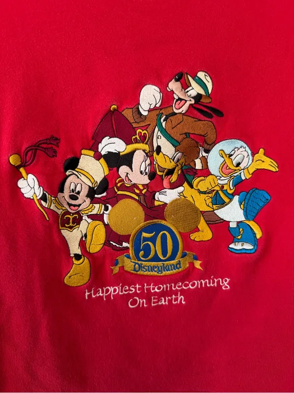 VTG Disneyland Resort 50th Anniversary Crewneck Sweatshirt Size Medium Boxy Fit - Image 4