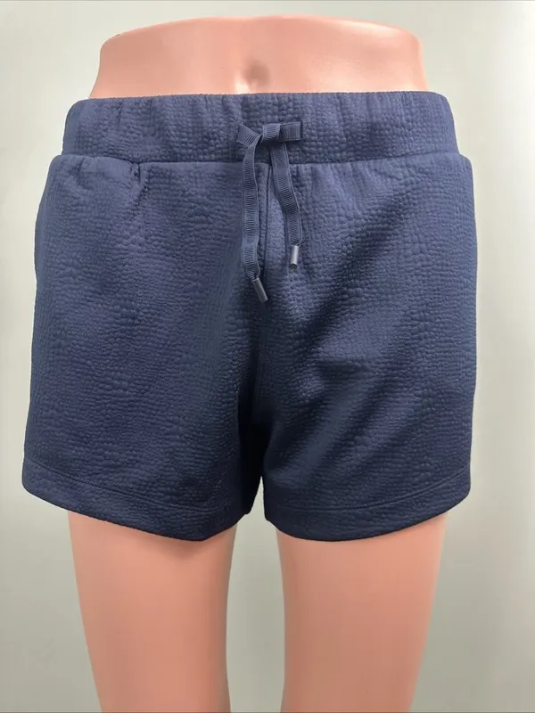 Zyia Active Women's Blue Relaxed Texture Shorts Size XL (Runs Small) NWT - Image 3