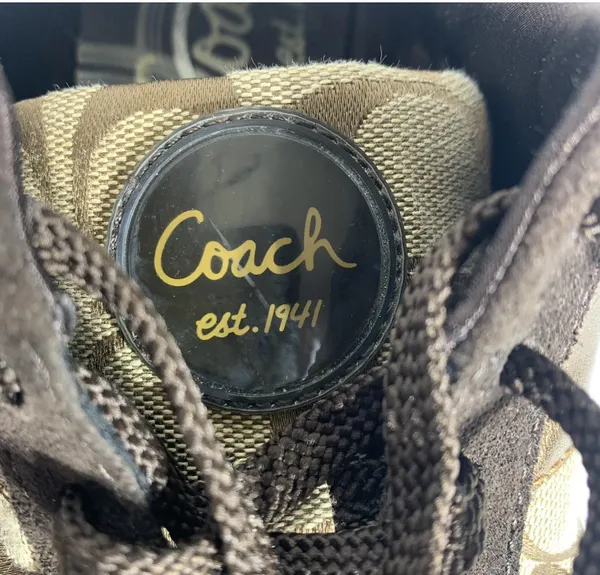 COACH Hadley Womens Logo Sneakers Brown Size 7 M - Image 11