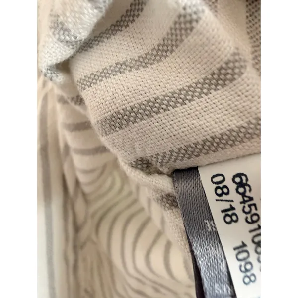 Aerie Tunic Top Women Medium Grey Striped Collar‎ Long Sleeve Boho Casual - Image 5