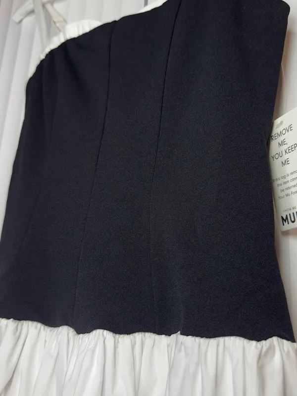 Show Me Your Mumu x REVOLVE Tiffany Skort Dress Black White Bubble Mini XS NWT - Image 8