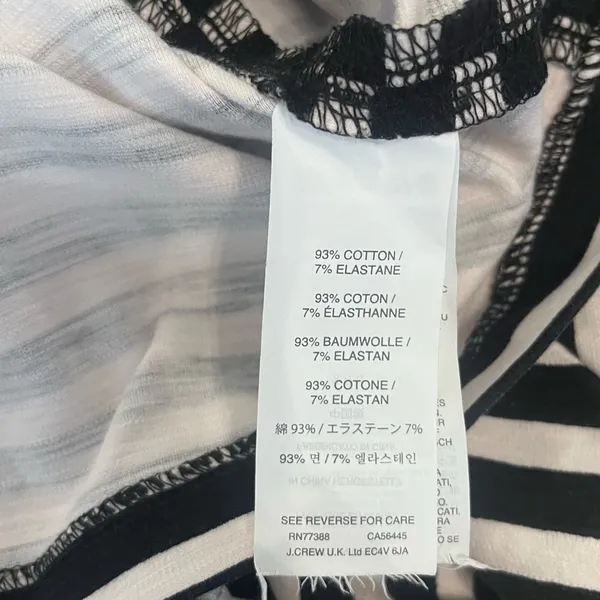 J. Crew Women’s Black and White Striped Short Sleeve Cotton T-Shirt Dress Large‎ - Image 4