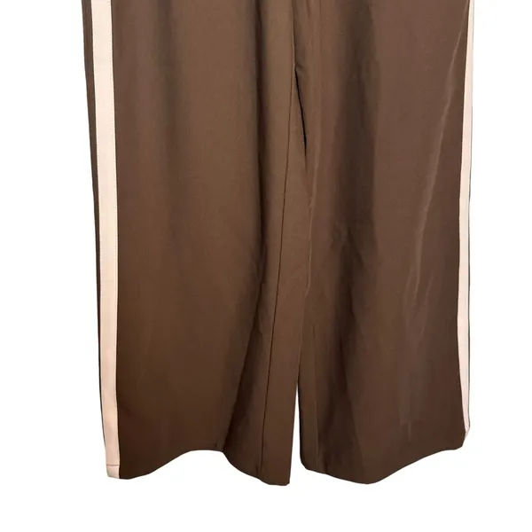 4th & Reckless Revolve Tammy Chocolate Brown Side Stripe Pull-On Track Pants M - Image 7