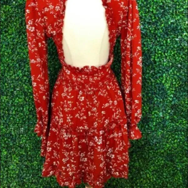 ✨2xHP✨Flounce Sleeve Backless Frill Floral Dress✨ - Image 7