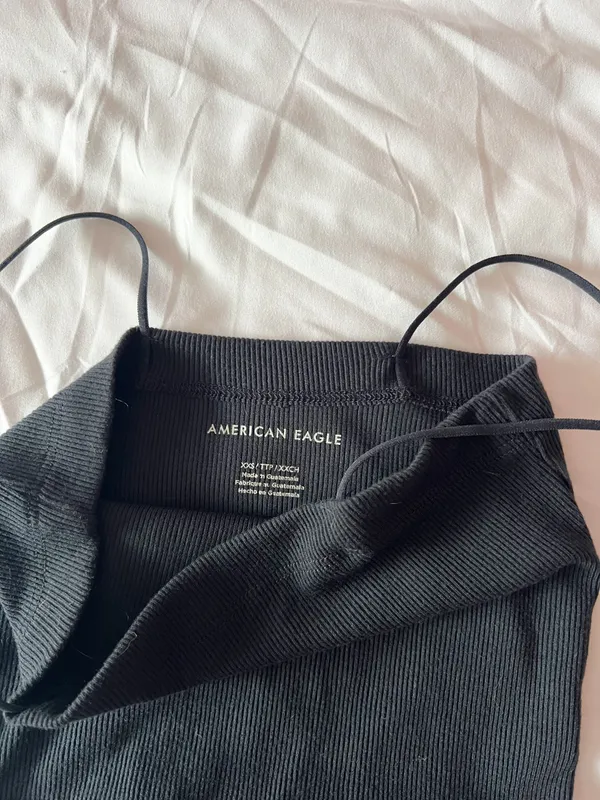 American Eagle Charcoal Grey Bungee Strap Tank Top Size XXS - Image 3
