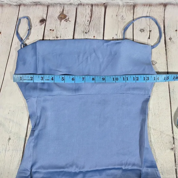 WeWoreWhat Cowl Midi‎ Satin Charmeuse Dress Slate Blue WWD18-1 Size 00 NWT - Image 7